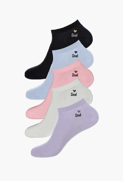 Cute Good Ankle Socks (Pack of 5)