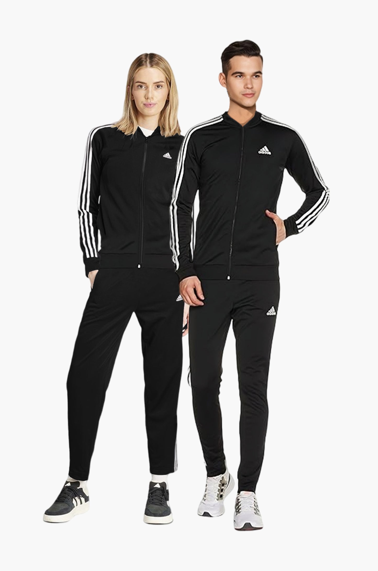 Adi Black with White Strips - Winter Tracksuit