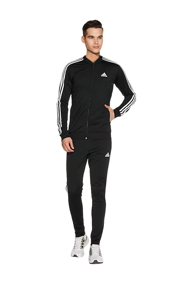 Adi Black with White Strips - Winter Tracksuit