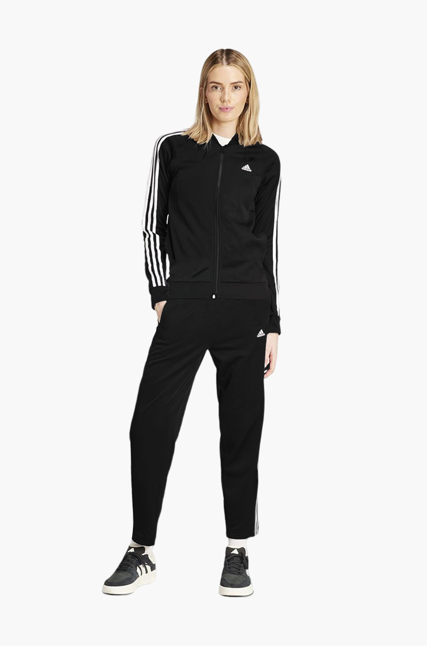 Adi Black with White Strips - Winter Tracksuit